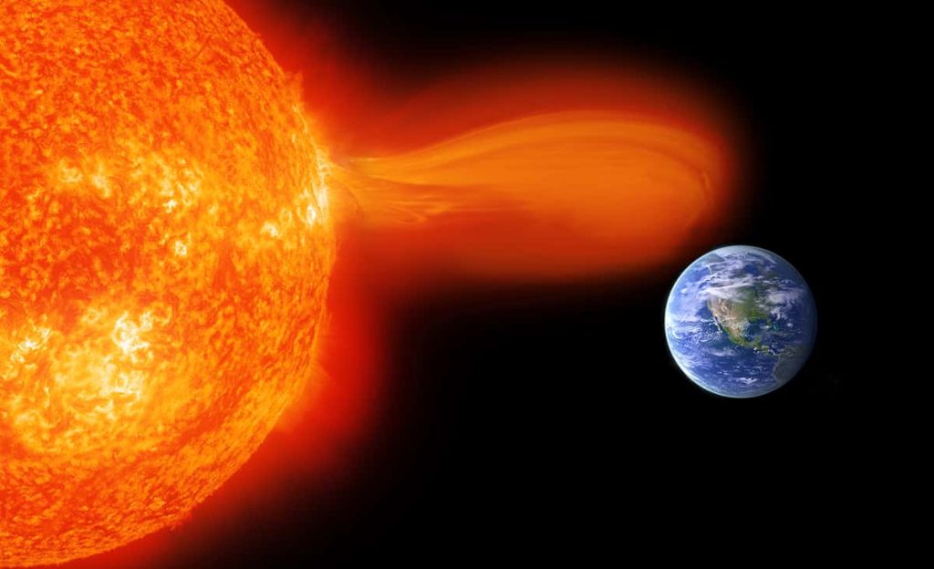 Jato de plasma ejetado por erupção solar recorde atinge a Terra