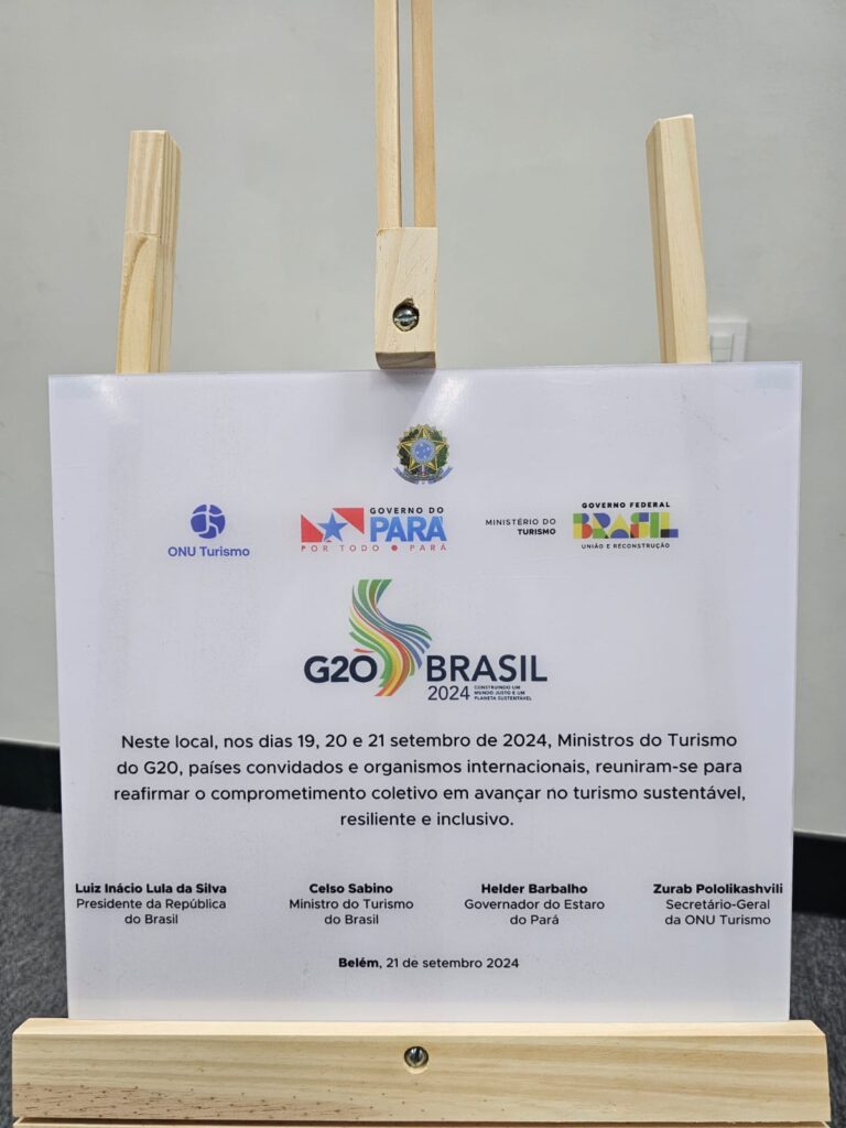 Ministros do Turismo do G20 se reúnem neste sábado (21.09), em Belém